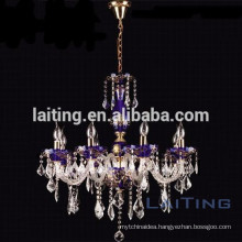 8 lights gorgeous blue chandelier for lighting projects